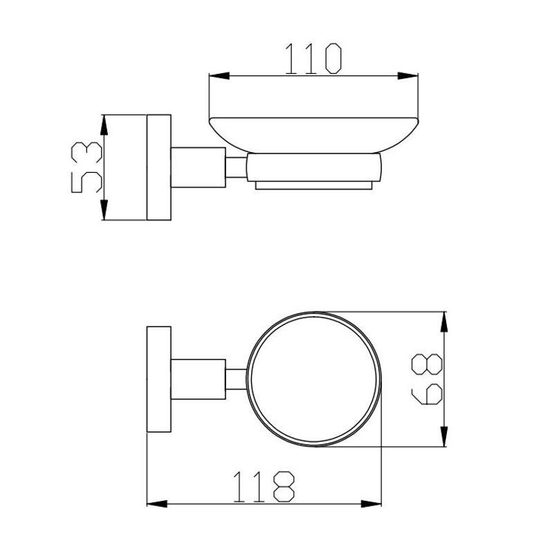 Мыльница Rav Slezak COLORADO COA0300, хром, артикул COA0300