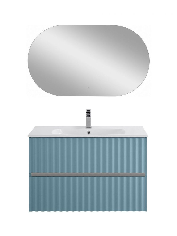ELEGANT База под раковину подвесная с двумя выкатными ящиками, с LED подсветкой ручек. Ниагара AM-ELEGANT-900-2C-SO-NG-P, артикул AM-ELEGANT-900-2C-SO-NG-P