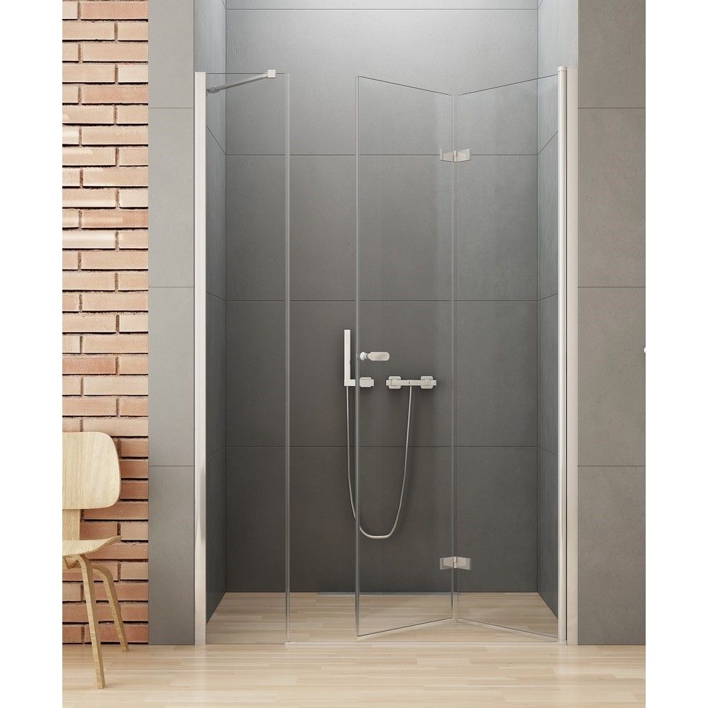 Дверь в нишу NEW TRENDY NEW SOLEO PLUS R 110x195 D-0152A/D-0094B (хром)