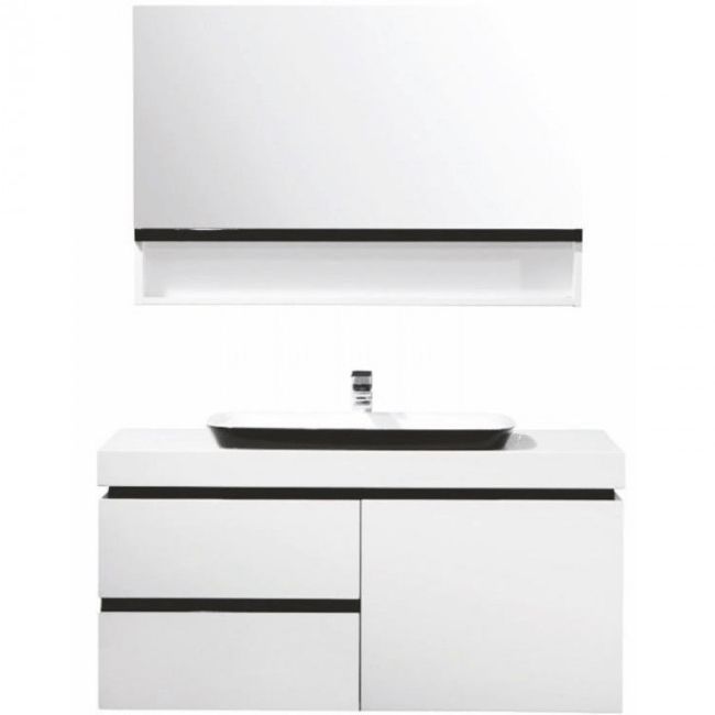 Зеркальный шкаф Orans 90 BC-6019-1000 Белый Черный