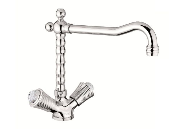 Fiore Venere Sky, двухвентильный смеситель для кухни, цвет золото - Swarovski