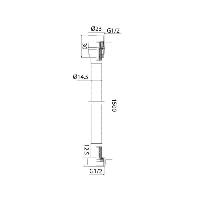 Шланг для душа IDDIS золото матовое, ПВХ, 1.5м,  (04P15MGi19), артикул 04P15MGi19