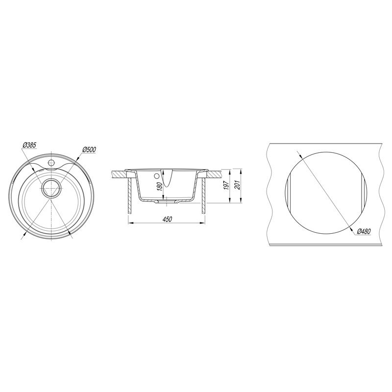 Кухонная мойка Dr. Gans РОТАНГ 29.010.B0500.409, базальт, артикул 29.010.B0500.409