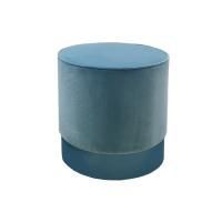 OASIS OTTO Пуф ø 400 h420 мм., цвет бархат T131D, цоколь h100 мм., цвет Cobalto matt M171