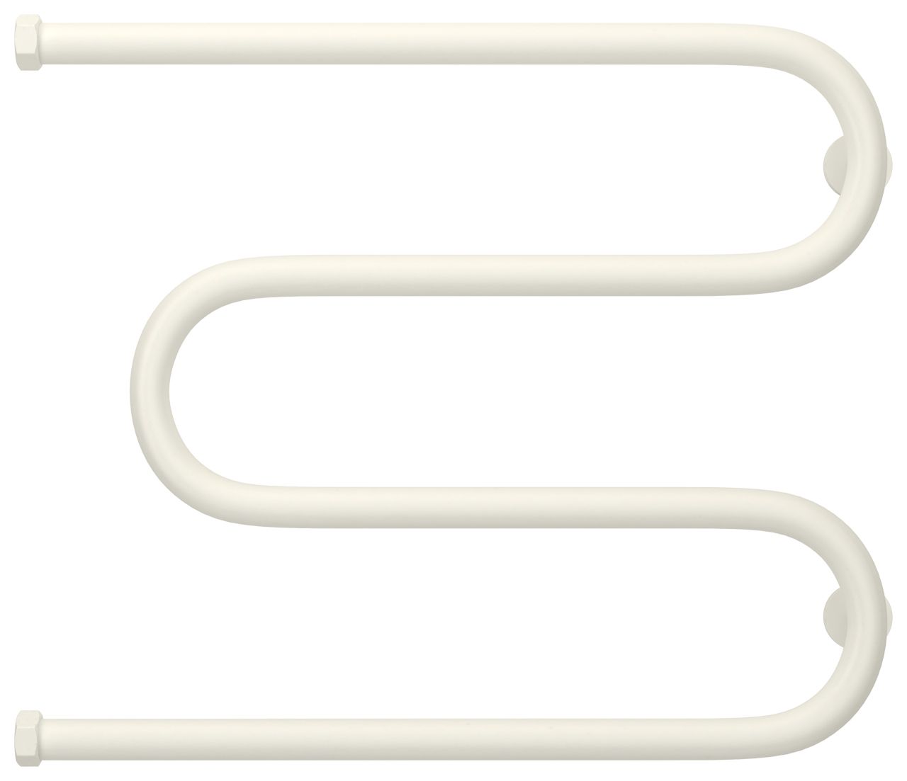 Полотенцесушитель водяной "М-обр.+" 500х650 Н. Г. 1" (Матовый Белый)