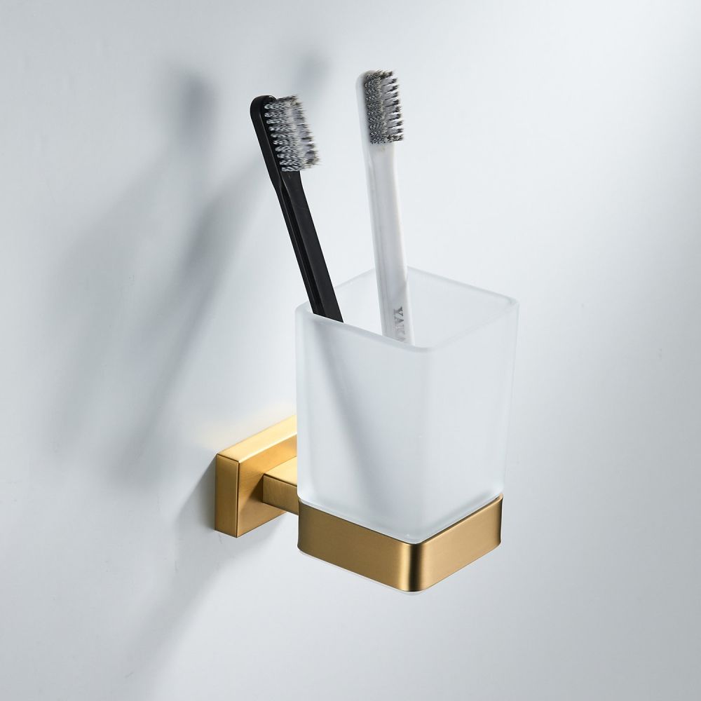 Стакан для ванной комнаты Shevanik SG5612G, золотой сатин