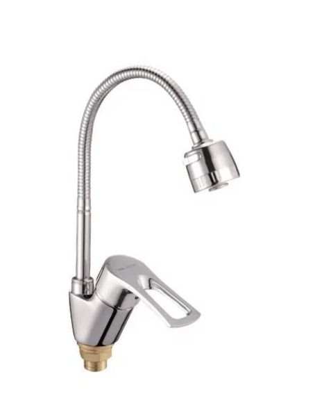 Смеситель для кухни с гибким изливом Shevanik S5143, хром