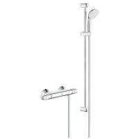 Термостатический смеситель для душа GROHE Grohtherm 1000 Newс душевым гарнитуром Tempesta New II, штанга 900 мм, хром (34256004) Термостатический смеситель для душа GROHE Grohtherm 1000 Newс душевым гарнитуром Tempesta New II, штанга 900 мм, хром (34256004)