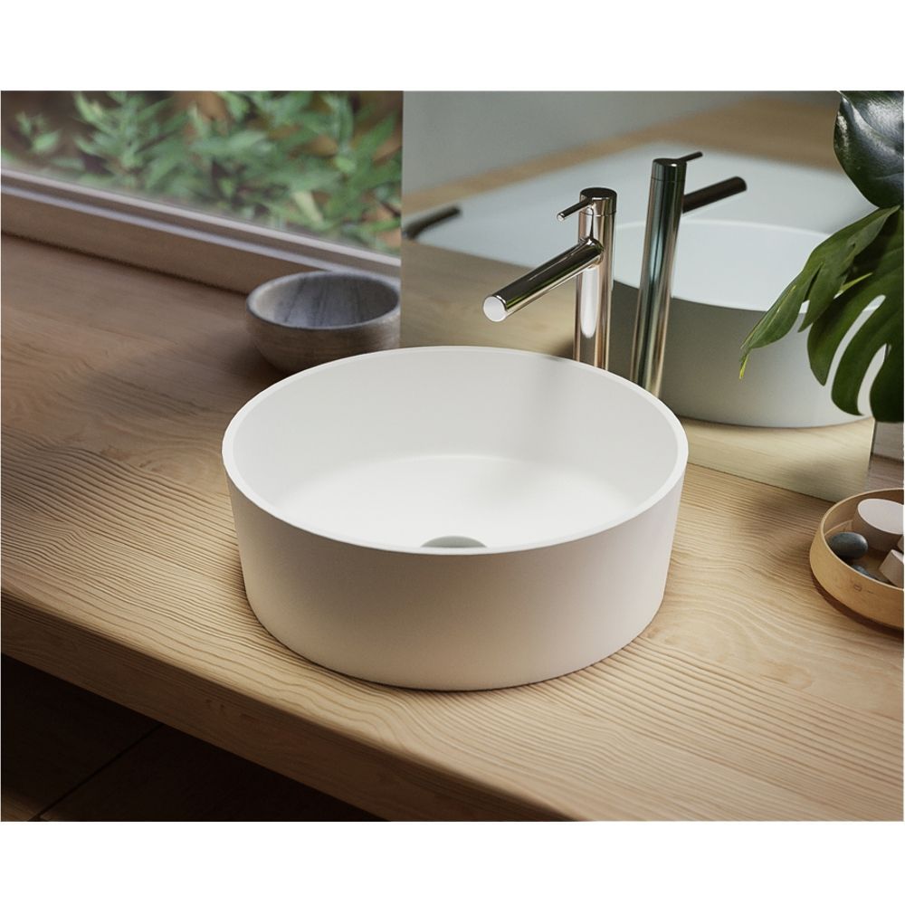 Умывальник WHITECROSS Agate D=40,5 (белый мат) иск. камень Умывальник WHITECROSS Agate D=40,5 (белый мат) иск. камень