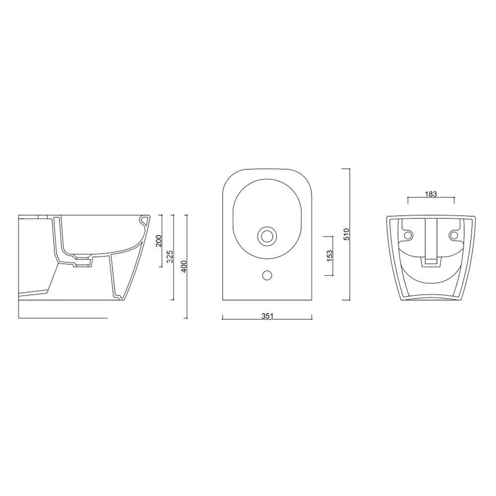 Биде подвесное GURAL Nova NO02BDE00