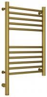 Полотенцесушитель электрический "БОГЕМА 3.0" прямая 600х400 / МЭМ левый (Состаренная латунь)