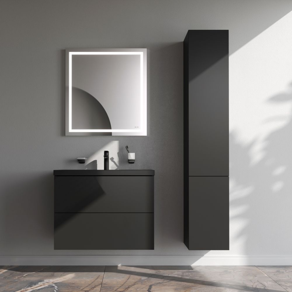 M90FHX07522BM GEM, База под раковину, подвесная, 75 см, 2 ящика push-to-open, цвет: черный матовый M90FHX07522BM GEM, База под раковину, подвесная, 75 см, 2 ящика push-to-open, цвет: черный матовый