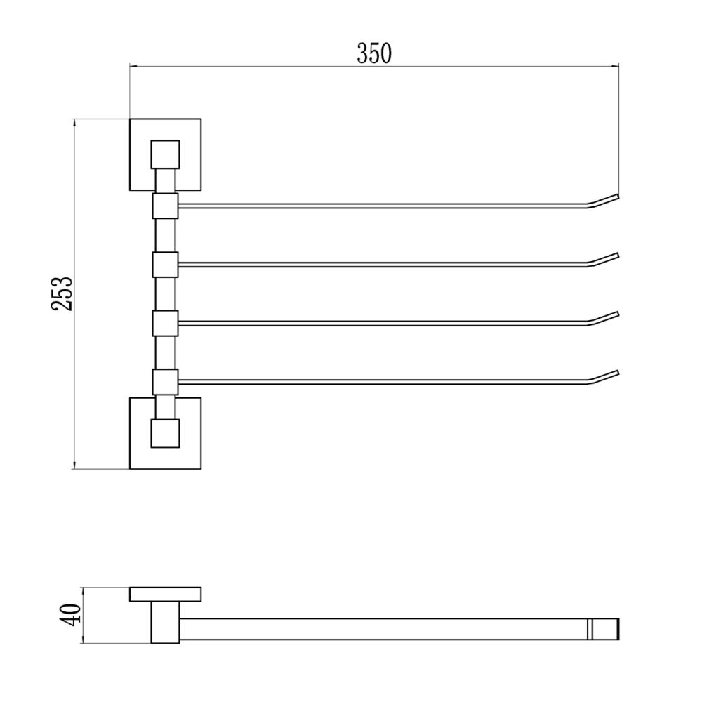 Полотенцедержатель Savol S-06504A, хром