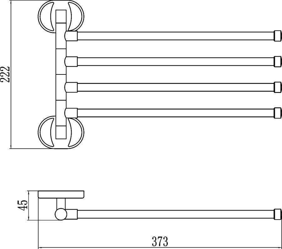 Полотенцедержатель Savol S-008604, хром, артикул S-008604