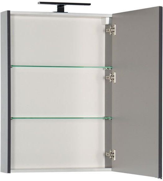 Зеркальный шкаф Aquanet Алвита 60 серый антрацит Зеркальный шкаф Aquanet Алвита 60 серый антрацит