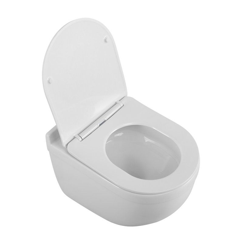 SENSO-TOR Унитаз подвесной безободковый  со смывом "Торнадо", с сиденьем дюропласт soft close, BB017CH-TOR/SC, артикул BB017CH-TOR/SC