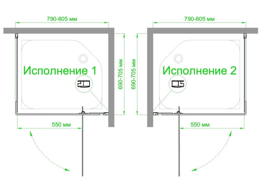 Душевой уголок Royal Bath  RB  HPVD-C 80х70х200 (матовое), артикул RB7080HPVD-C