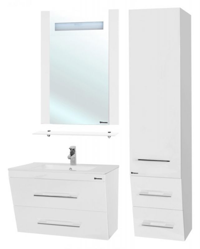 Зеркало Bellezza Берта 90 4610715050014 с подсветкой Белое