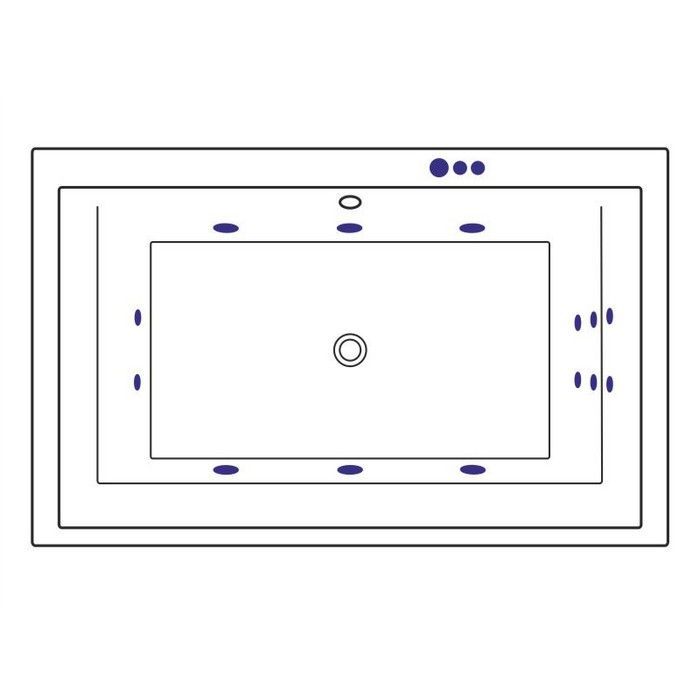 Ванна EXCELLENT Crown Lux 190x120 "SMART" (хром)