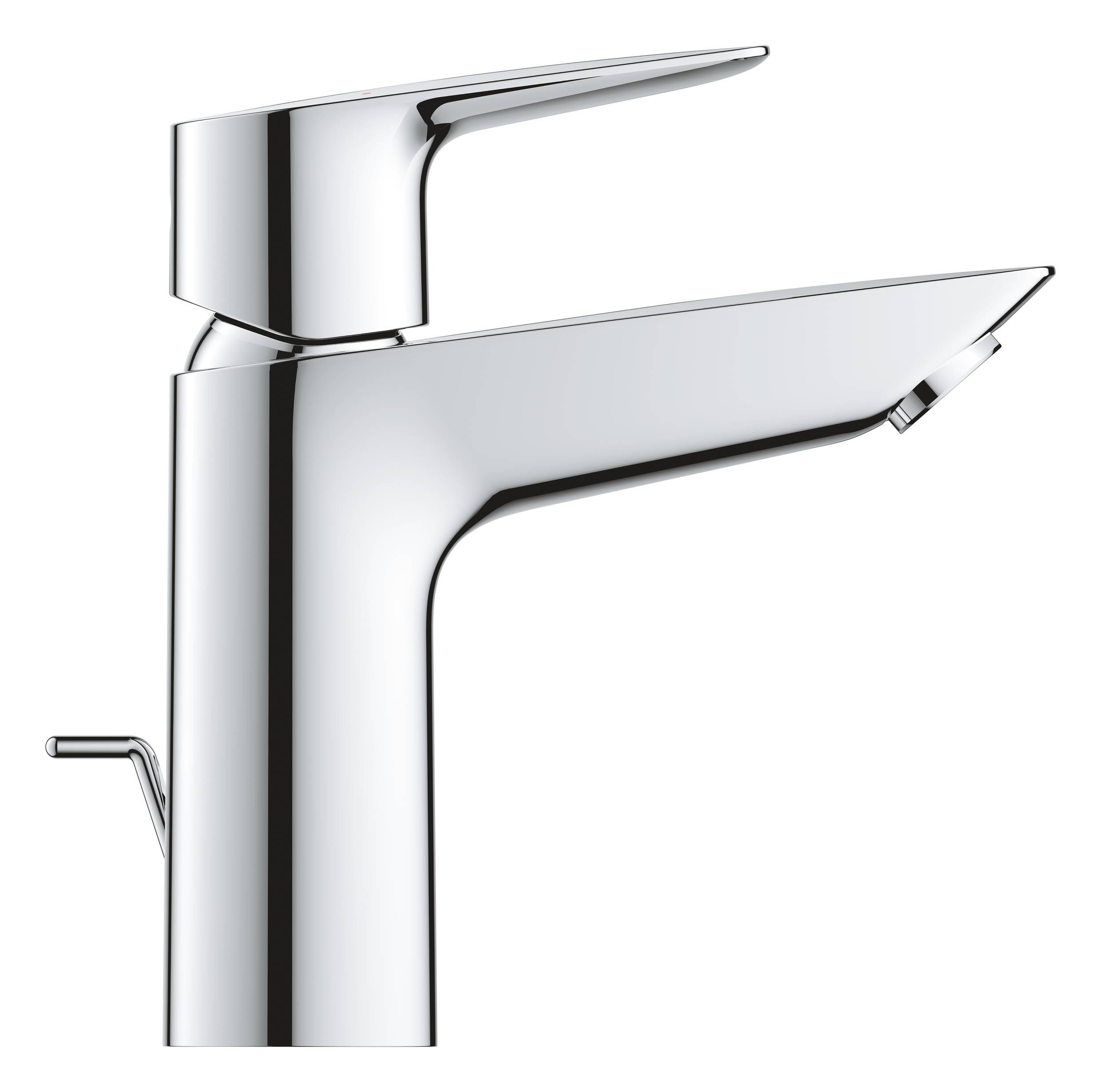 Смеситель для раковины GROHE BauEdge с ограничителем температуры и рычажным донным клапаном, размер M, хром (23758001) Смеситель для раковины GROHE BauEdge с ограничителем температуры и рычажным донным клапаном, размер M, хром (23758001)