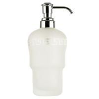 MIGLIORE Колба дозатора для жидкого мыла с диспенсером универсальная, стекло матовое с декором/хром