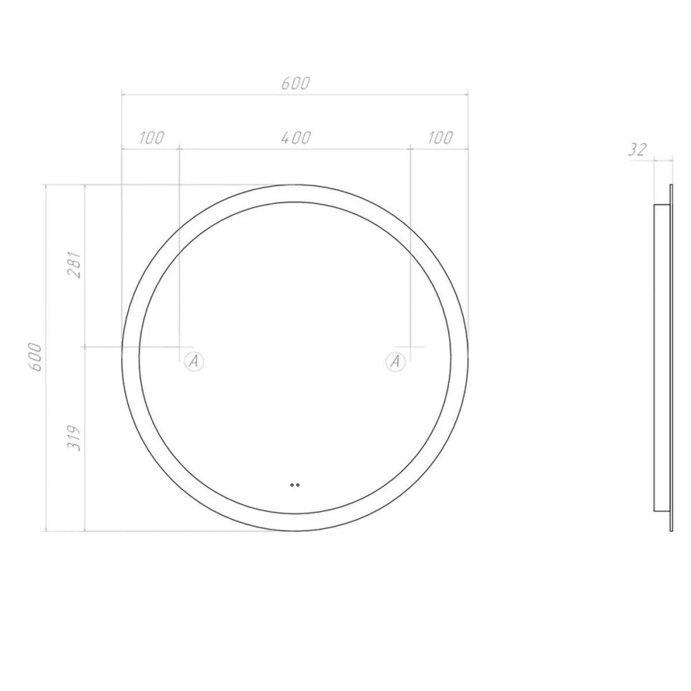 Зеркало VIGO Otti Classic 600, артикул 083