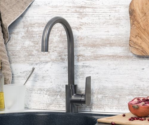 Смеситель для кухни WasserKRAFT Wiese 8407 Оружейная сталь