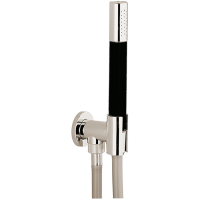 CISAL Shower Душевой гарнитур:ручная лейка,шланг 150 см,вывод с держателем, цвет никель полированный