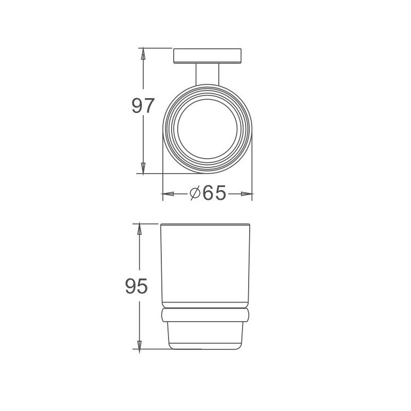 Стакан для ванной комнаты Haiba HB8606, хром, артикул HB8606