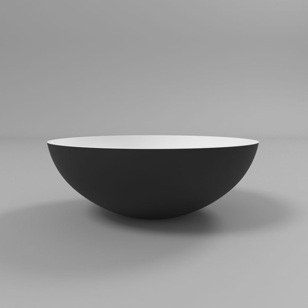 Умывальник WHITECROSS Cornelian D=43 (черный/белый мат) иск. камень Умывальник WHITECROSS Cornelian D=43 (черный/белый мат) иск. камень