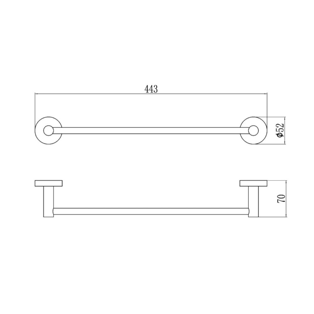 Полотенцедержатель Savol S-408724, хром