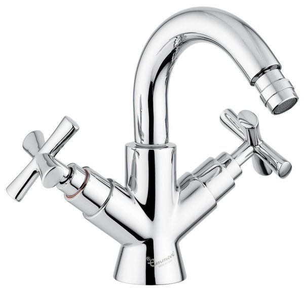 Emmevi Spirit New, двухвентильный смеситель (h21,5 см) для биде с поворотным изливом и донным клапаном, цвет хром