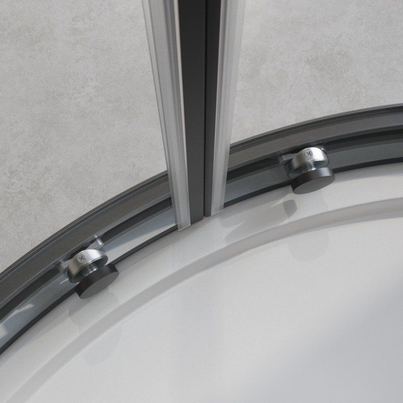 RELAX-304-RH-2-120/90-C-GM Душевой уголок, отделка Оружейная сталь, артикул RELAX-304-RH-2-120/90-C-GM