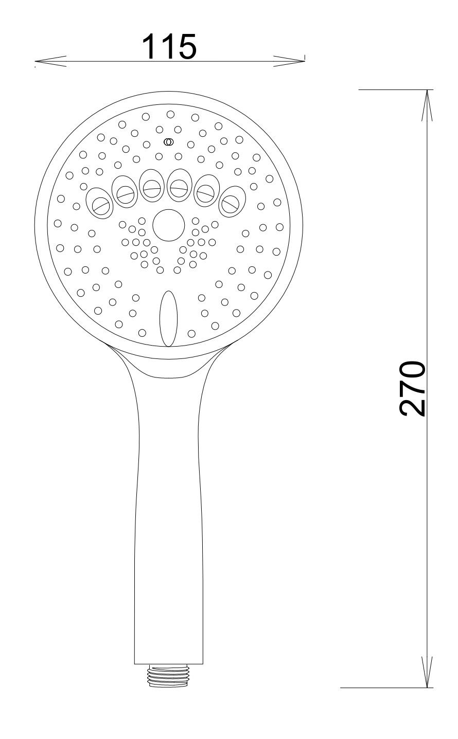 Ручной душ, 4 реж., диам. 115  артикул: VSP11, VODA