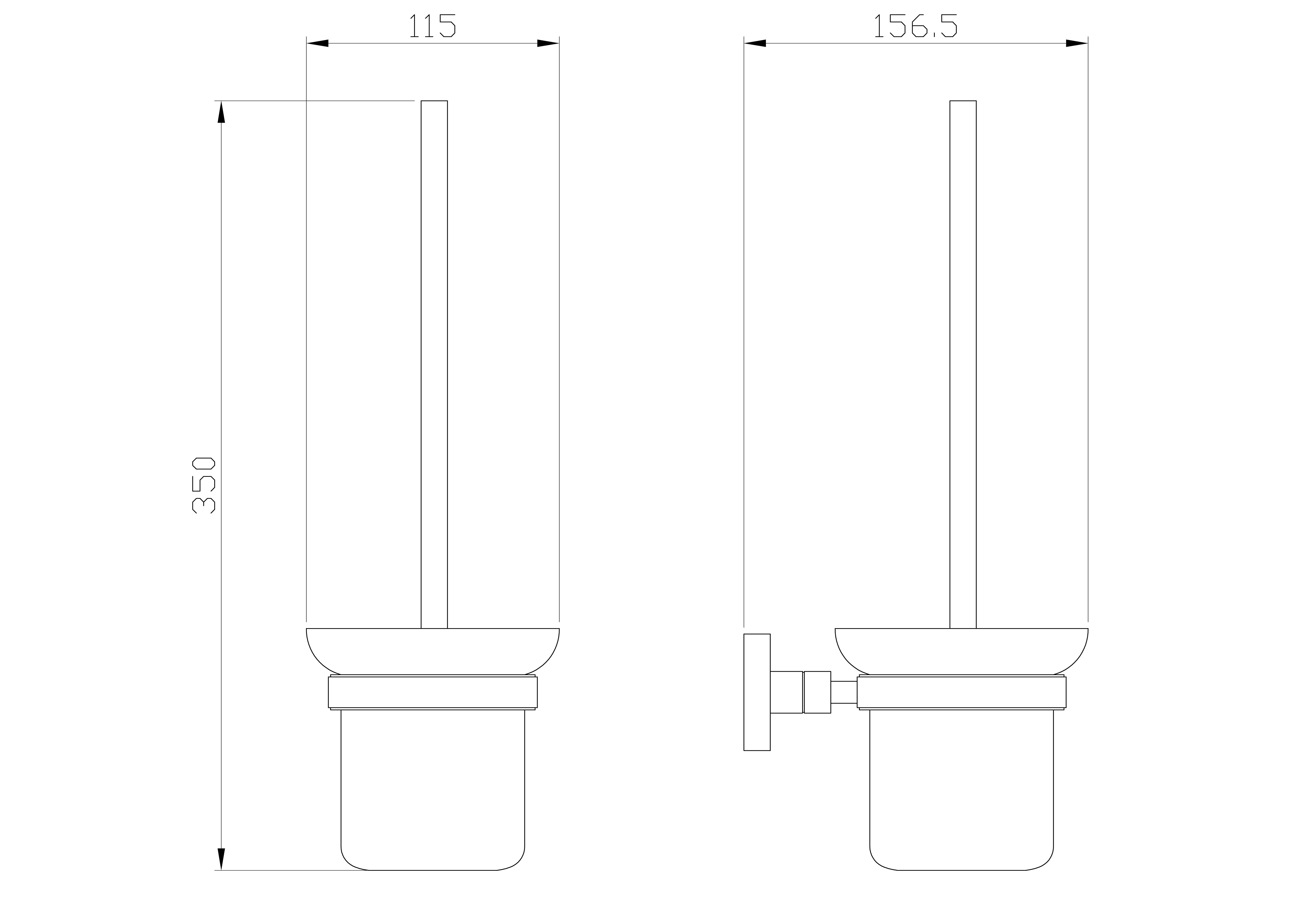 Туалетный ершик в комплекте WONZON & WOGHAND POLO, Хром (WW-8919)