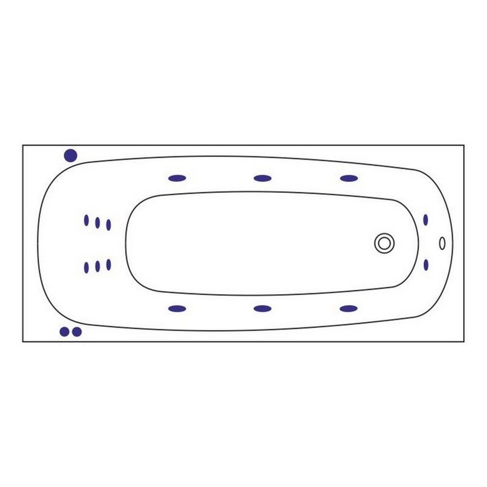 Ванна WHITECROSS Layla Slim 180x80 "SMART" (золото)