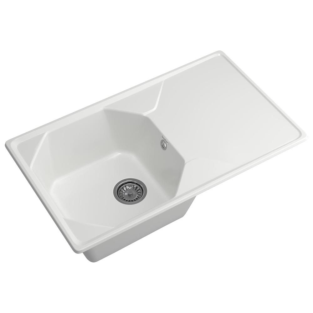 Кухонная мойка GranFest UNIQUE 840L, иней, артикул U-840L иней