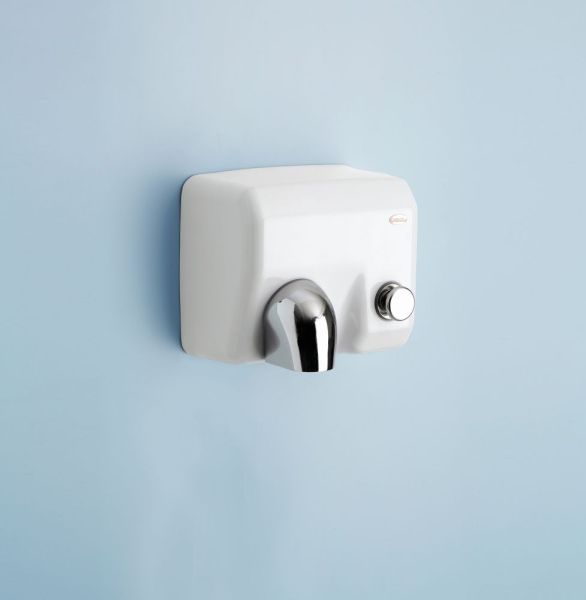 Gedy Brisa, сушилка дпя рук с защитой от вандалов, с горячим воздухом и кнопкой, цвет белый