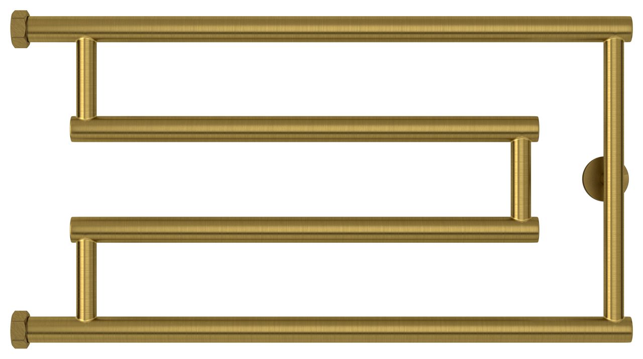 Полотенцесушитель водяной High-Tech model "G+" 320х650 (Состаренная ЛАТУНЬ)