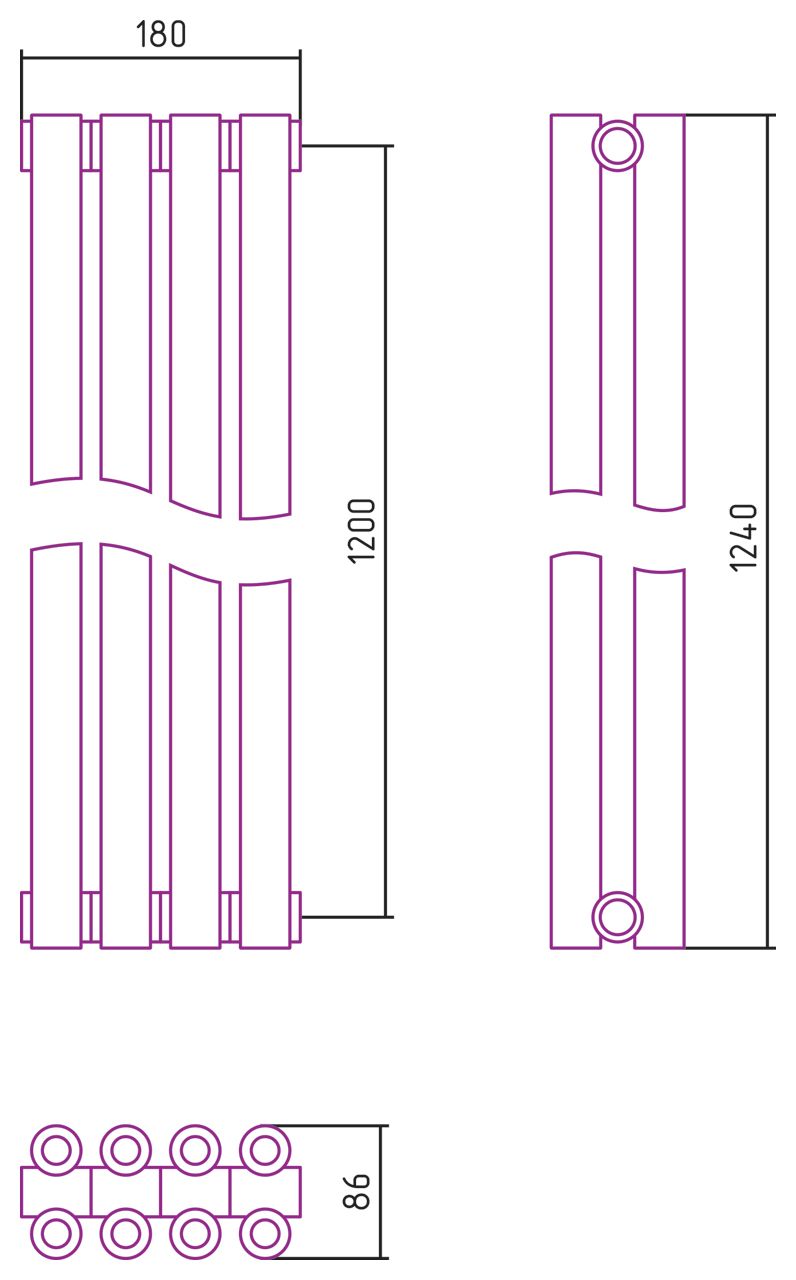 Отопительный радиатор ЭСТЕТ-00 н/ж 1200х180 / 4 сек (ЗОЛОТО) Отопительный радиатор ЭСТЕТ-00 н/ж 1200х180 / 4 сек (ЗОЛОТО)