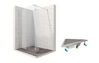 Душевая перегородка Ambassador Walk-in 15031106-ST17, свободный вход, угловой трап,100х25 Душевая перегородка Ambassador Walk-in 15031106-ST17, свободный вход, угловой трап,100х25