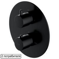 Смеситель термостатический для душа, элемент наружного монтажа OMNIRES Y Y1236ROBL (черный)