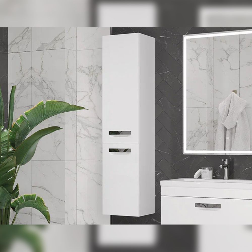 Пенал (35см) Velvex Estea pp.EST.35, белый матовый, артикул pp.EST.35 белый матовый