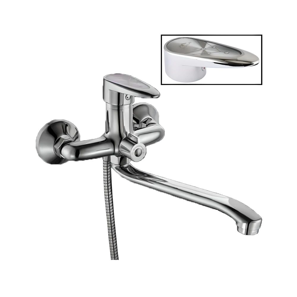 Смеситель для ванны FASHUN A2250WHITE, хром/белый