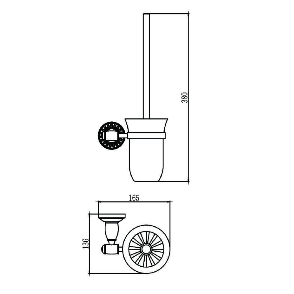 Ершик Savol S-006694C, бронза, артикул S-006694C