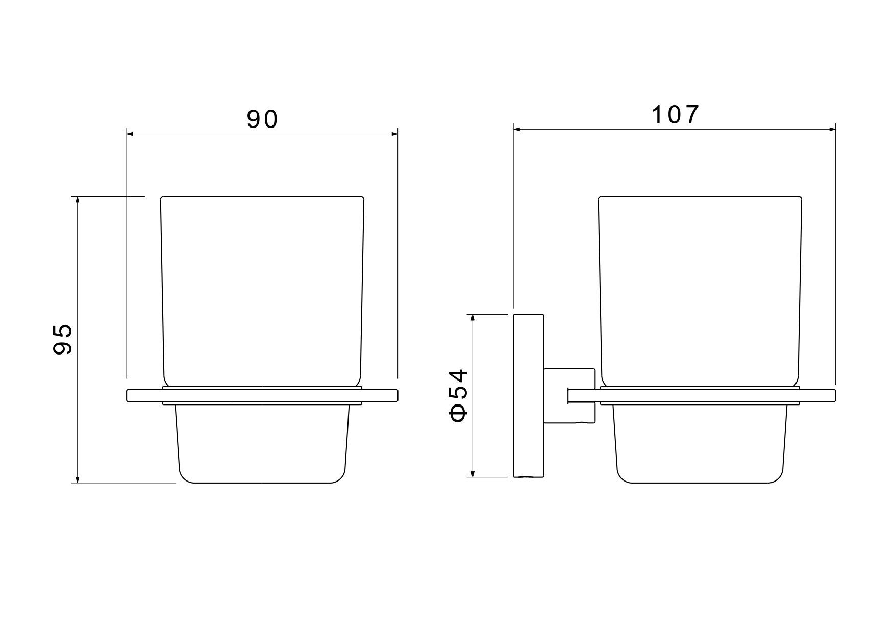 Стакан с держателем AQUATEK AQ4204CR ОБЕРОН Стакан с держателем AQUATEK AQ4204CR ОБЕРОН