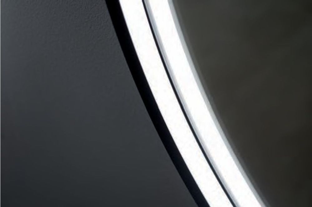 Xpertials Noa Redondo, зеркало Ø80 см, 1 датчик: LED подсветка с регулировкой яркости, профиль черный матовый, артикул 84354135-00080