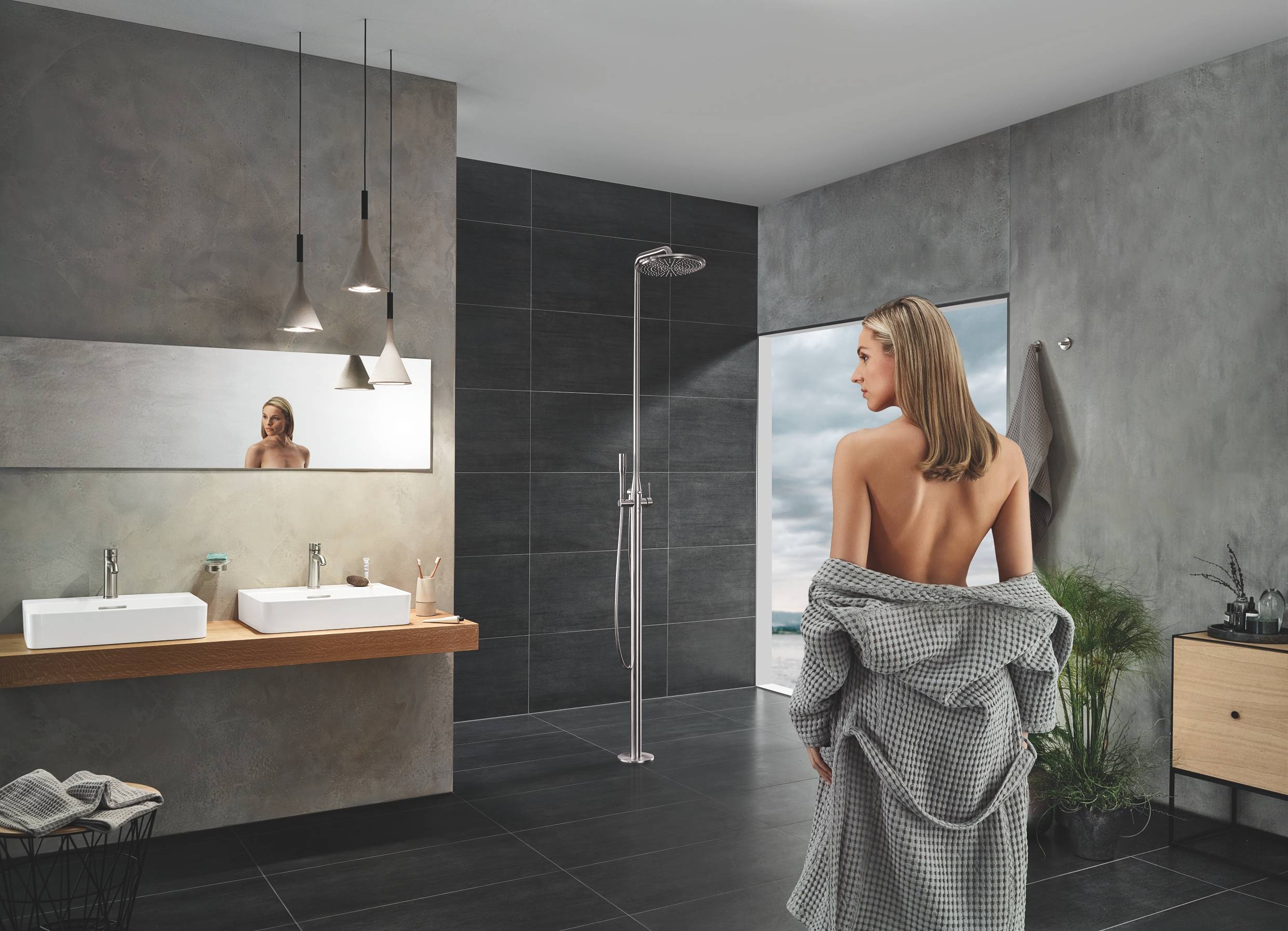 Смеситель для раковины GROHE Essence New S-Size II с донным клапаном, суперсталь (23589DC1) Смеситель для раковины GROHE Essence New S-Size II с донным клапаном, суперсталь (23589DC1)