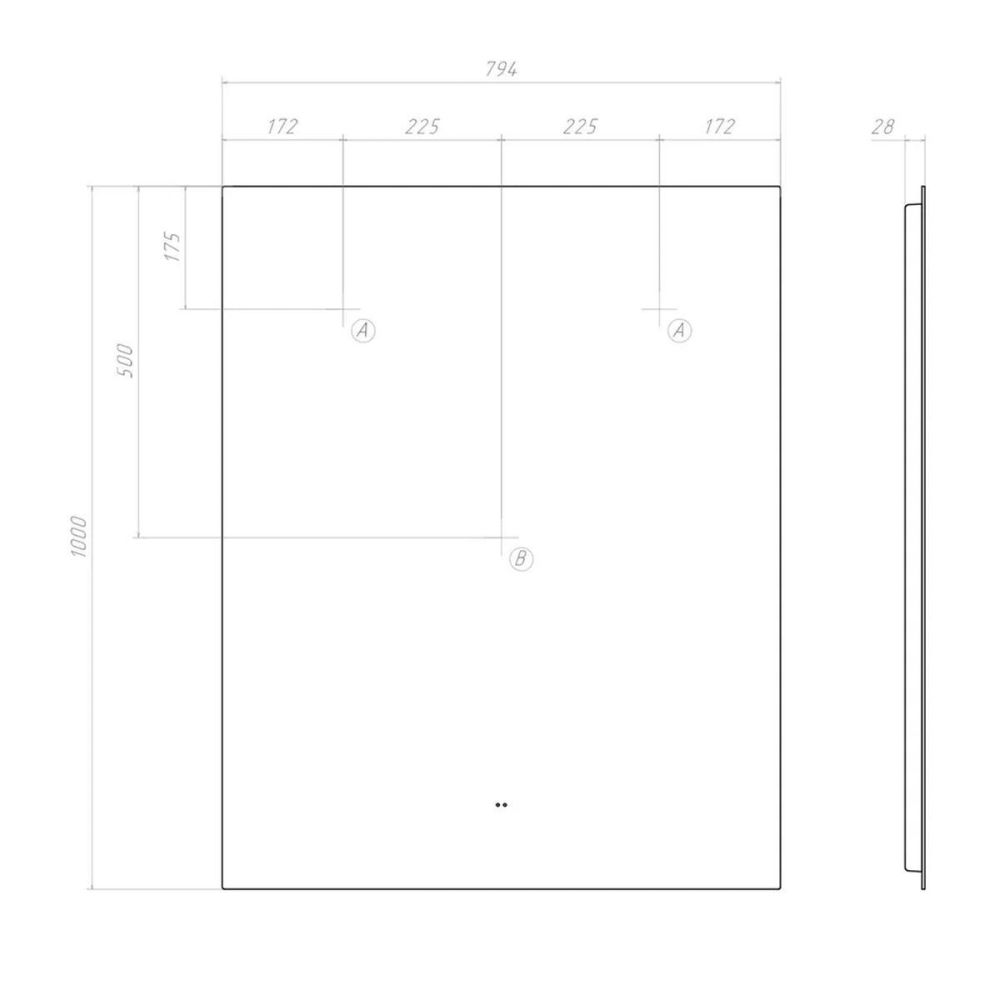Зеркало VIGO Quadro Comfort 800, артикул 145