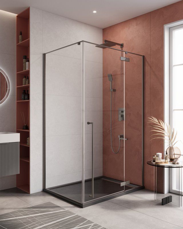 LINER-AH-1-120/90-C-GM-L Душевой уголок, артикул LINER-AH-1-120/90-C-GM-L